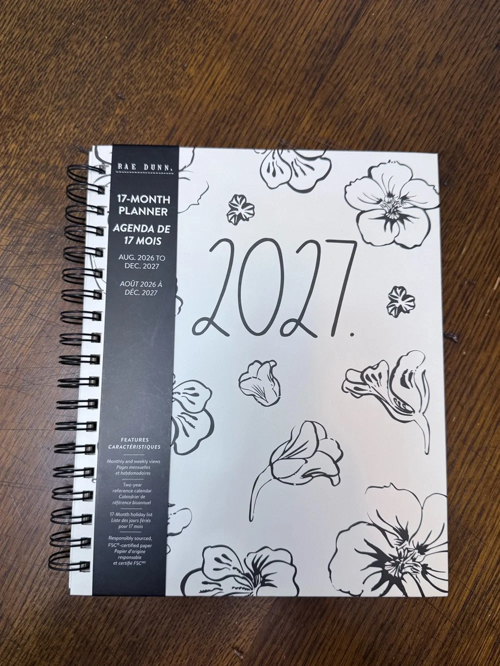 Rae‎ Dunn Floral '2027' Planner | 17-months | Brand NEW